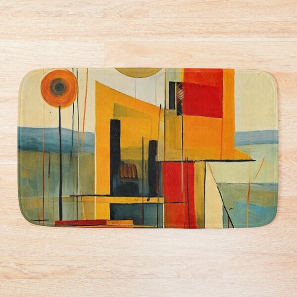Item preview, Geometric  – Abstract Art in Retro Earth Tones- Mid-Century Modern designed and sold by CattlettArt.