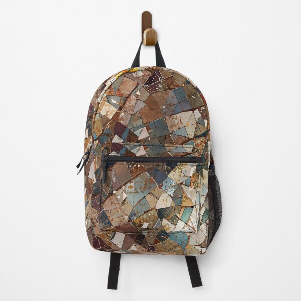 Item preview, Geometric mosaic floor with broken ceramic shards designed and sold by CoolPixels.