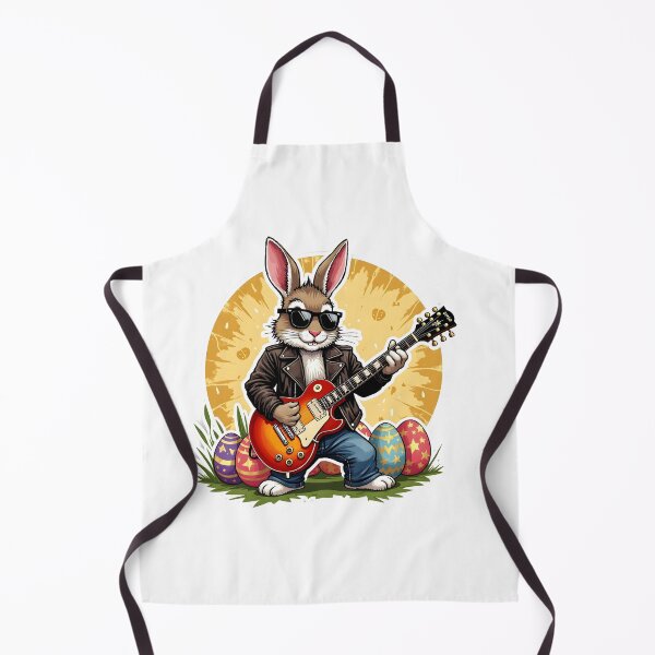 Artikelvorschau, Rock 'n' Roll Osterhase - Cooles Rebellenkaninchen mit Gitarrenaufkleber entworfen und verkauft von www.contentcraze.in.