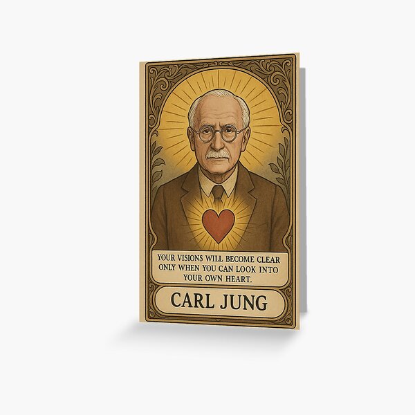 Artikel-Vorschau von Carl Jung Zitat Poster – „Schau in dein eigenes Herz“, designt und verkauft von TheoVerse.
