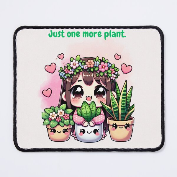 Item preview, "Just one more plant - Adorable design for kawaii plant lovers" designed and sold by JenniferCreaArte .