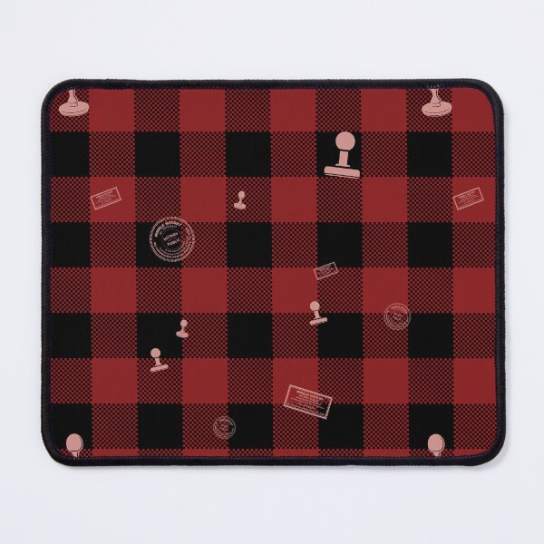Item preview, Buffalo Plaid Notary Stamp Pattern – Red and Black Seamless Notary Public Design designed and sold by NotaryLife.