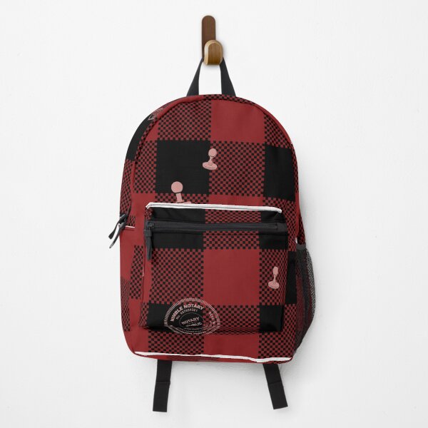 Item preview, Buffalo Plaid Notary Stamp Pattern – Red and Black Seamless Notary Public Design designed and sold by NotaryLife.