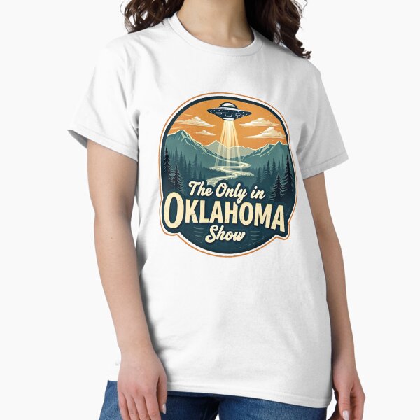 Vista previa del artículo con la obra «El único programa en Oklahoma», diseñado y vendido por OnlyinOKShow.