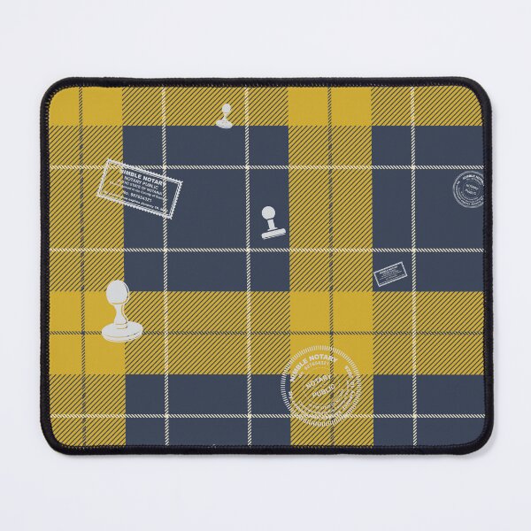 Item preview, Yellow and Navy Plaid Notary Stamp Pattern – Classic Seamless Design for Notary Gifts designed and sold by NotaryLife.