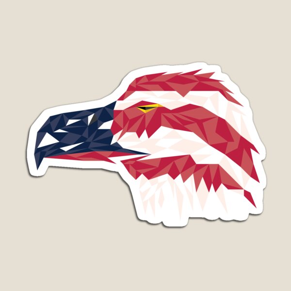Aperçu de l'œuvre Aigle géométrique du drapeau américain créée et vendue par Coops-Designs.