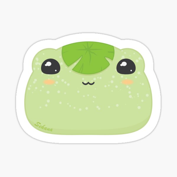 Spring Matcha Frog Mochi Sticker