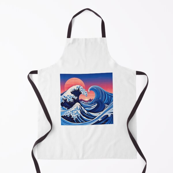 Item preview, Surreal Blue Ocean Waves with Sun and Blood Orange Moon designed and sold by Yogibear & Rachelle .