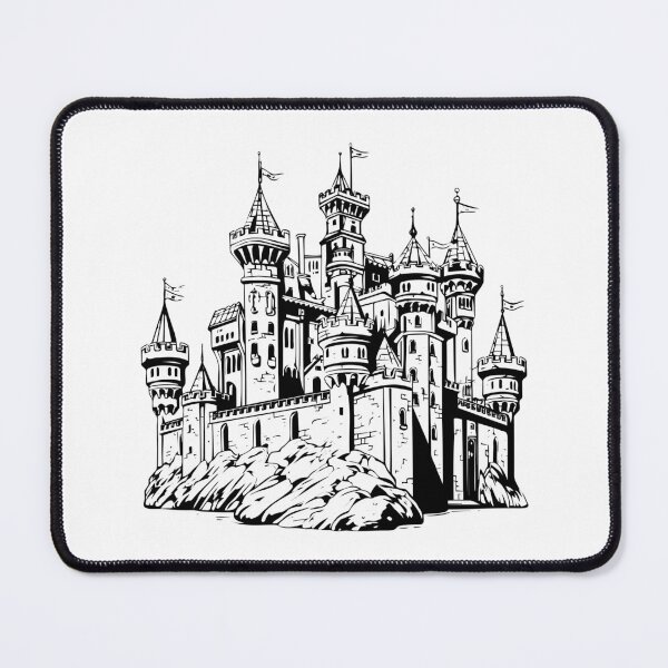 Item preview, Grand Medieval Castle Fortress Citadel Palace Tower Wall designed and sold by inkoutninja.