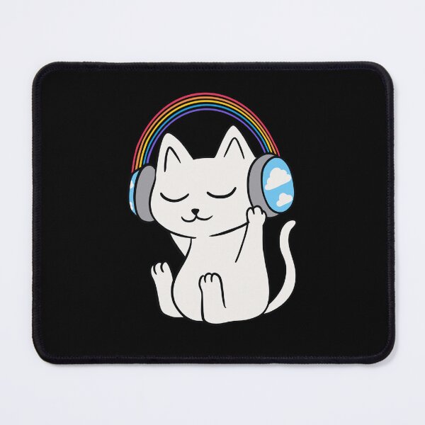 Item preview, Cat Rainbow Headphones designed and sold by coffeeman.
