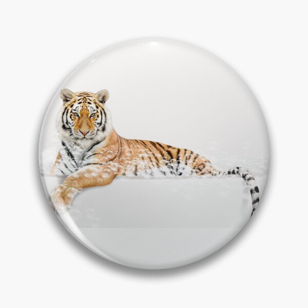 Artikelvorschau, Tiger in der Badewanne, Neutraler Druck, Tigerbaden, Tiere in der Badewanne Kunst von Synplus entworfen und verkauft von synplus.