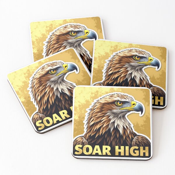 Item preview, The Golden Gaze: "Soar High" Eagle Art - Embrace Limitless Potential designed and sold by www.contentcraze.in.