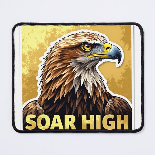 Item preview, The Golden Gaze: "Soar High" Eagle Art - Embrace Limitless Potential designed and sold by www.contentcraze.in.