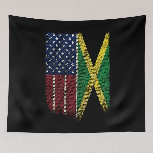 Item preview, Jamaican American Flag T Shirt Jamaican Born American Grown designed and sold by cgocgy.