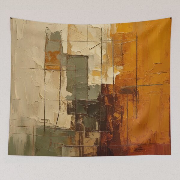 Item preview, Modern Abstract Art - Contemporary Painting - Earth Tones - Thick Paint Brushstrokes - Mid Century Modern designed and sold by CattlettArt.
