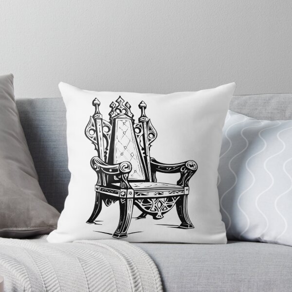 Vista previa del artículo con la obra «Silla medieval gótica de hierro y madera tallada, muebles vintage.», diseñado y vendido por inkoutninja.