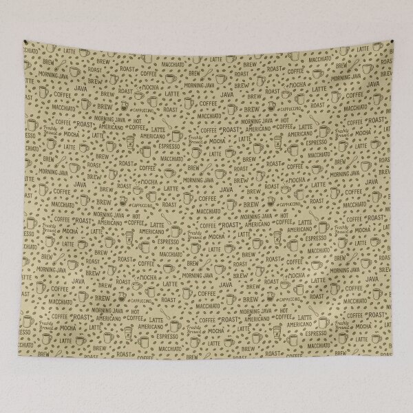 Item preview, Vintage Coffee Pattern – Espresso, Latte, Mocha & More designed and sold by John-NW-Shop.