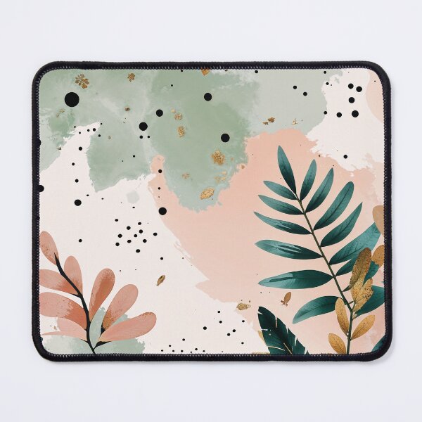 Item preview, Minimalist Aesthetic Desk Mat, Modern Style Extended Mousepa, Desk Accessory Decor, Beige Leafy Extra Large Mousepad, Desk Accessory Decor designed and sold by QpetStyle.