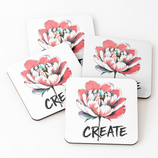 Item preview, CREATE - Floral Art – Bold Motivational Flower designed and sold by SolaoLab.