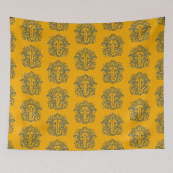 Item preview, Ganesha face - woodcut style designed and sold by ZOXOFO.