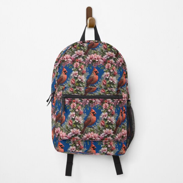 Item preview, Red Cardinal Amongst Pink Rhododendrons designed and sold by taiche.
