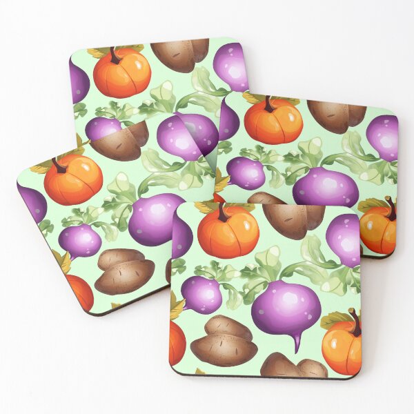 Item preview, Bright Autumn Veggie Seamless Design with Pumpkins and Tubers.  Colorful Vegetable  designed and sold by Anastasiia Yurevych.