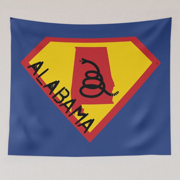 Item preview, ALABAMAN  ALABAMIAN SHIELD - Freedom Is The Superpower - Modern Gadsden Snake Flag - Dont Tread On Me SUPERHERO ALABAMA spellout design designed and sold by pelagio.