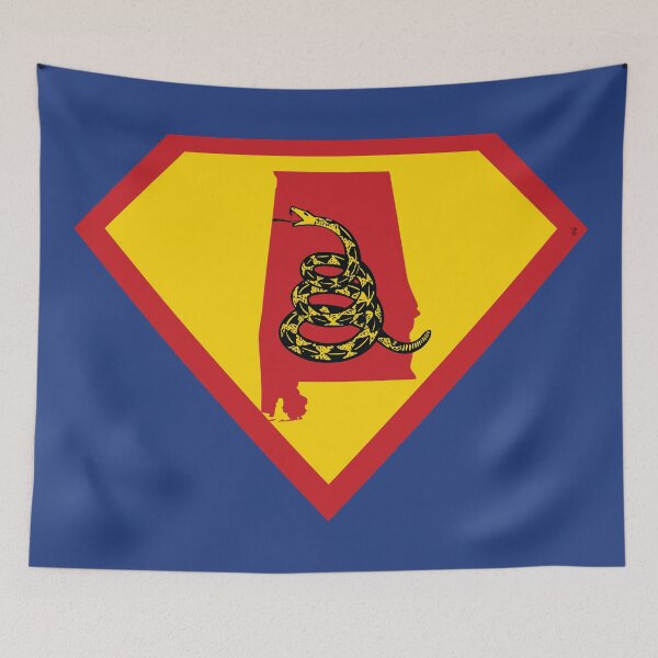 Item preview, ALABAMAN  ALABAMIAN  SHIELD - Freedom Is The Superpower -  Gadsden Snake Flag - Dont Tread On Me SUPERHERO ALABAMA design designed and sold by pelagio.