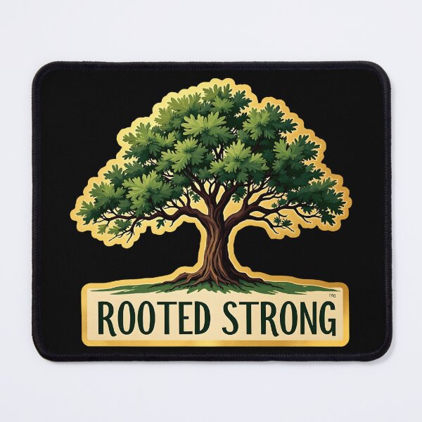 Item preview, "Rooted Strong" Tree - Inspirational Decal for Strength and Growth designed and sold by www.contentcraze.in.