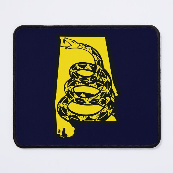 Item preview, ALABAMA - Libertarian - Don't Tread On Me Gadsden Snake on ALABAMAN ALABAMIAN Map designed and sold by pelagio.