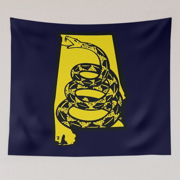 Item preview, ALABAMA  - Libertarian - Don't Tread On Me Gadsden Snake on ALABAMAN  ALABAMIAN Map designed and sold by pelagio.