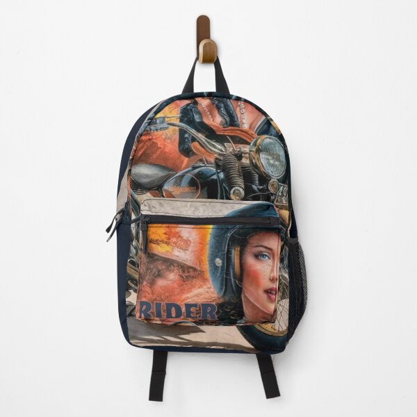 Item preview, The Rider - Vintage Art of Biker Woman with Helmet designed and sold by Vicky021.