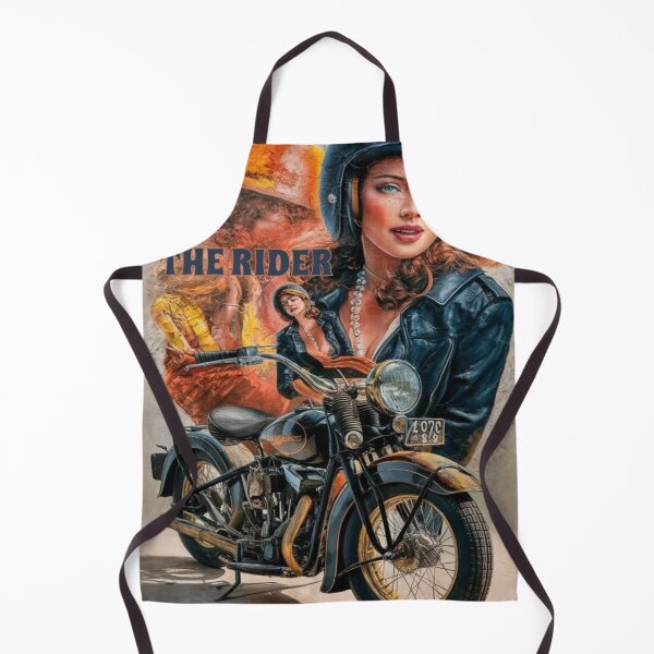 Item preview, The Rider - Vintage Art of Biker Woman with Helmet designed and sold by Vicky021.