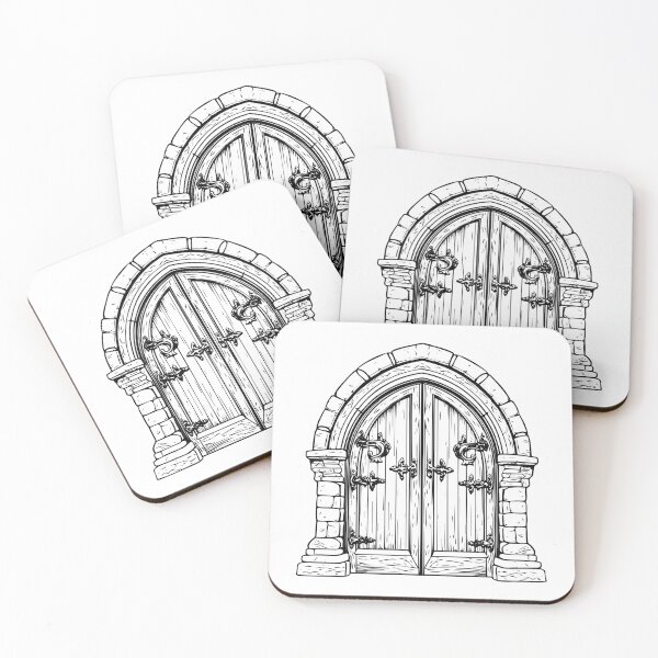 Item preview, Ancient Medieval Arched Door Old Gothic Stone Victorian designed and sold by inkoutninja.