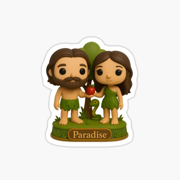 Item preview, Adam and Eve Toy Style | Eden Chibi Collectible Figure designed and sold by PoppyVoxel.