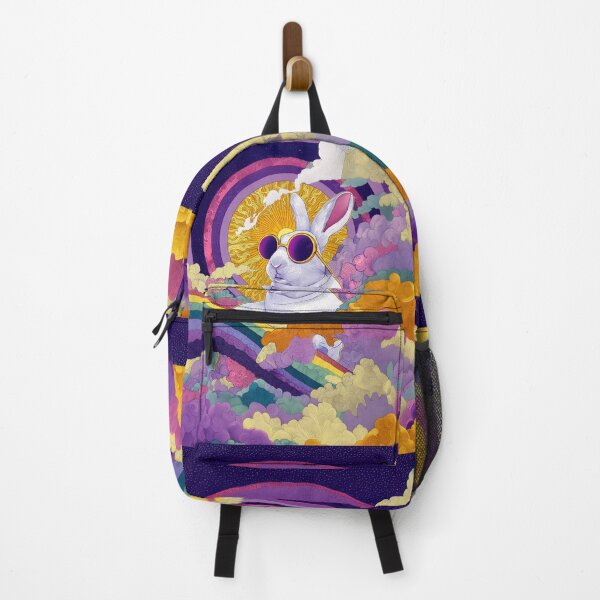 Item preview, Psychedelic Meme Bunny Riding the Rainbow Like It’s Easter Everyday designed and sold by chi3-jp.