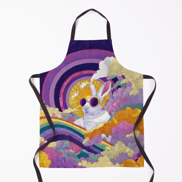 Item preview, Psychedelic Meme Bunny Riding the Rainbow Like It’s Easter Everyday designed and sold by chi3-jp.
