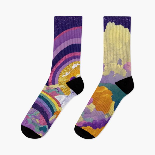 Item preview, Psychedelic Meme Bunny Riding the Rainbow Like It’s Easter Everyday designed and sold by chi3-jp.