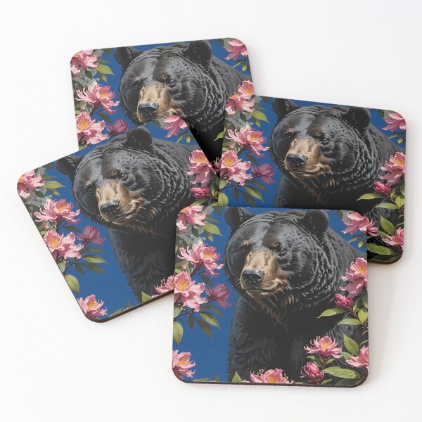Item preview, West Virginian Bear And Pink Flowers designed and sold by taiche.