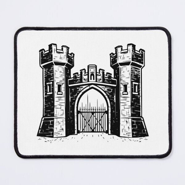 Item preview, Ancient Medieval Gate Middle Age Gothic Iron Fortress Victorian designed and sold by inkoutninja.