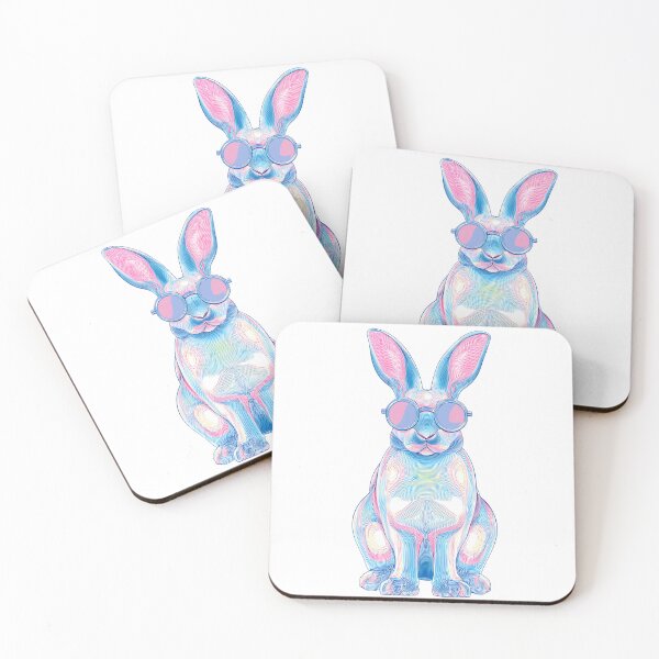 Item preview, Psychedelic Sunglasses Bunny Perfect for Easter and Beyond designed and sold by chi3-jp.