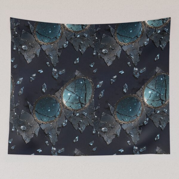 Item preview, Moonlight reflecting off cracked mirror shards designed and sold by CoolPixels.
