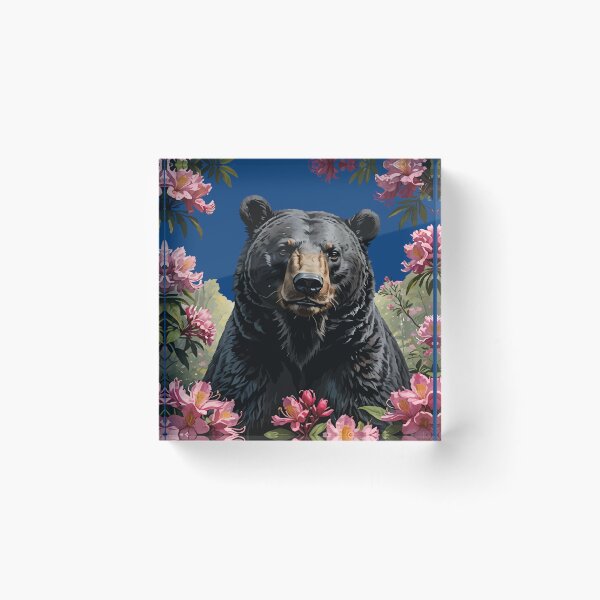 Item preview, West Virginian Bear and Pink Rhododendrons designed and sold by taiche.