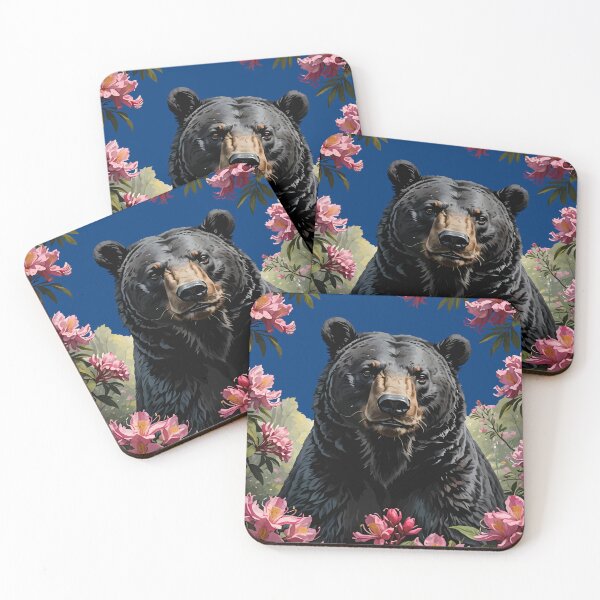 Item preview, West Virginian Bear and Pink Rhododendrons designed and sold by taiche.
