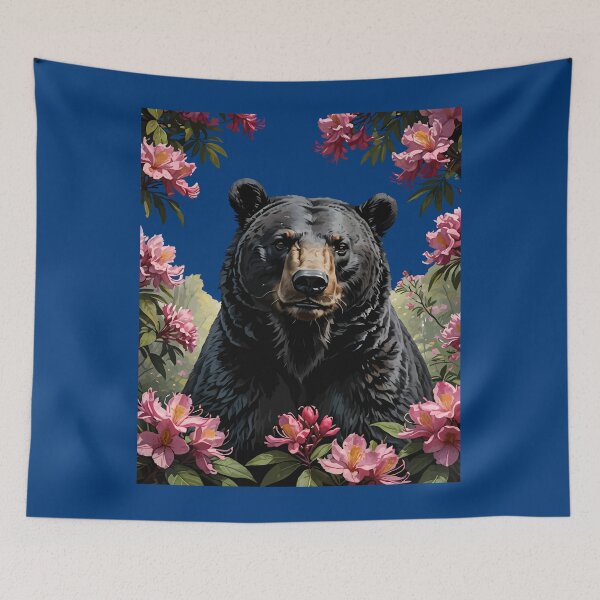 Item preview, West Virginian Bear and Pink Rhododendrons designed and sold by taiche.
