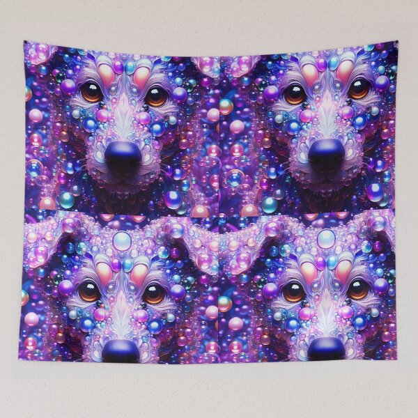 Item preview, Purple bubble dog  designed and sold by EmeraldeaArt.