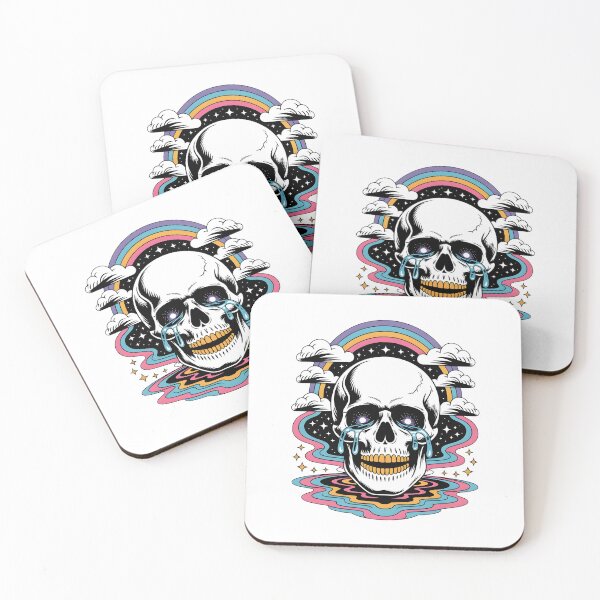 Item preview, Psychedelic Crying Skull with Rainbow. designed and sold by Aknarin Thika.