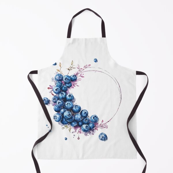 Item preview, Botanical Round Border with Blueberries in Watercolor Style designed and sold by Anastasiia Yurevych.