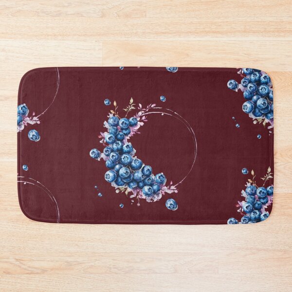 Item preview, Botanical Round Border with Blueberries in Watercolor Style designed and sold by Anastasiia Yurevych.