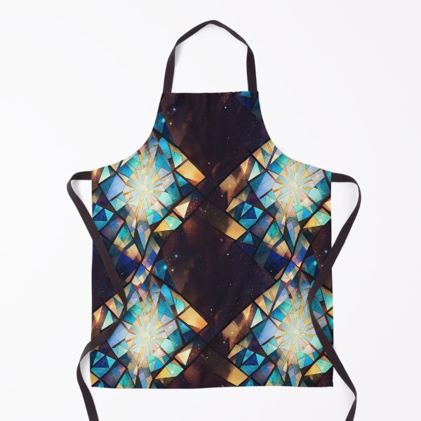Item preview, Stained Glass Design With Vivid Colors and Cosmic Background designed and sold by CoolPixels.